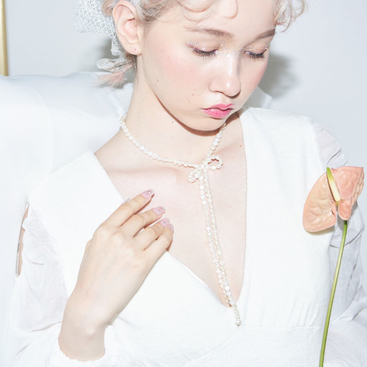 Pearl Bow Necklace
