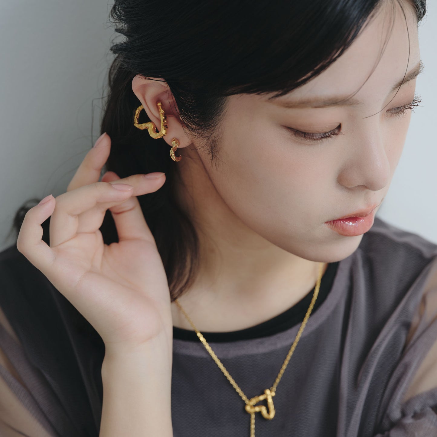 Almost Heart Ear Cuff