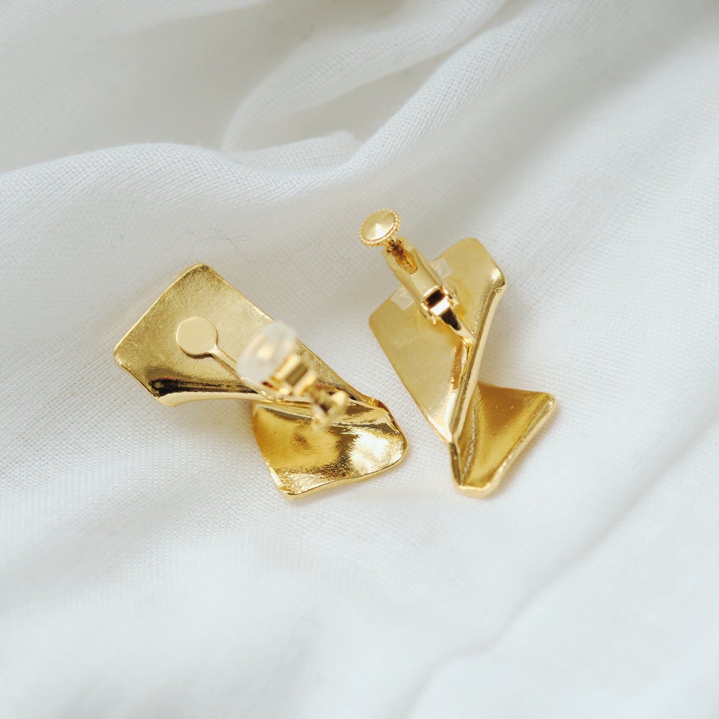 Fold Studs/Clip-on Earrings